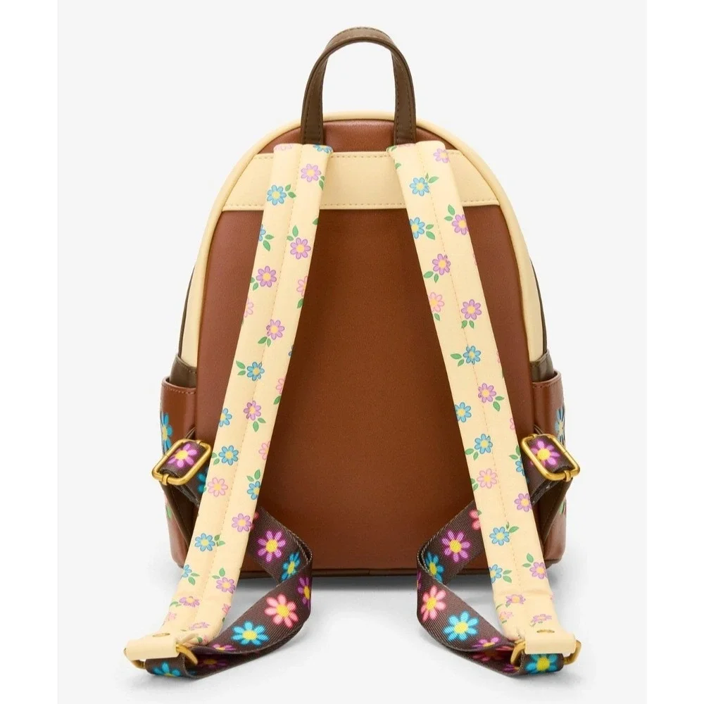 Loungefly Disney Tangled Pascal Chameleon‎ Floral Embroidered Backpack & WALLET